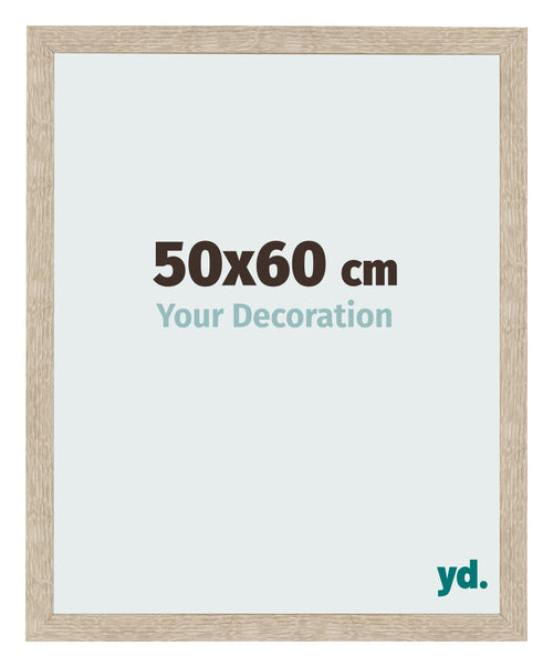 Cadre Photo 50x60cm Chêne Sonoma MDF Bologna De Face Mesure | Yourdecoration.fr
