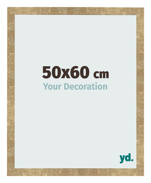 Cadre Photo 50x60cm Or Antique MDF Bologna De Face Mesure | Yourdecoration.fr