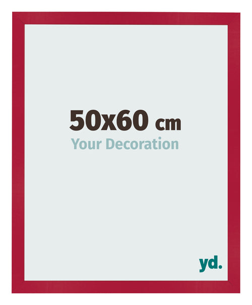 Cadre Photo 50x60cm Rouge MDF Bologna De Face Mesure | Yourdecoration.fr