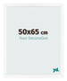 Cadre Photo 50x65 cm Blanc Mat MDF Bologna De Face Mesure | Yourdecoration.fr