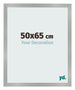 Cadre Photo 50x65cm Aluminium Brossé MDF Bologna De Face Mesure | Yourdecoration.fr