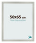 Cadre Photo 50x65cm Argent Mat MDF Bologna De Face Mesure | Yourdecoration.fr