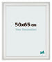 Cadre Photo 50x65cm Blanc Patine MDF Lazio De Face Mesure | Yourdecoration.fr