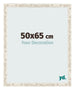 Cadre Photo 50x65cm Blanc Vintage MDF Bologna De Face Mesure | Yourdecoration.fr