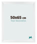 Cadre Photo 50x65cm Blanc Vintage MDF Pisa De Face Mesure | Yourdecoration.fr
