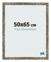 Cadre Photo 50x65cm Bleu Or Mélangé MDF Bologna De Face Mesure | Yourdecoration.fr
