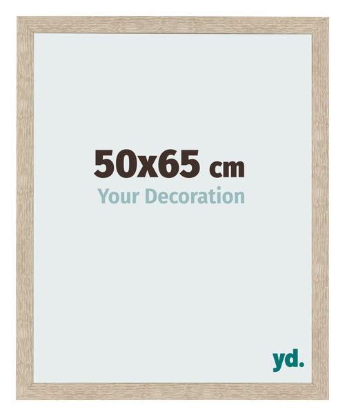 Cadre Photo 50x65cm Chêne Sonoma MDF Bologna De Face Mesure | Yourdecoration.fr