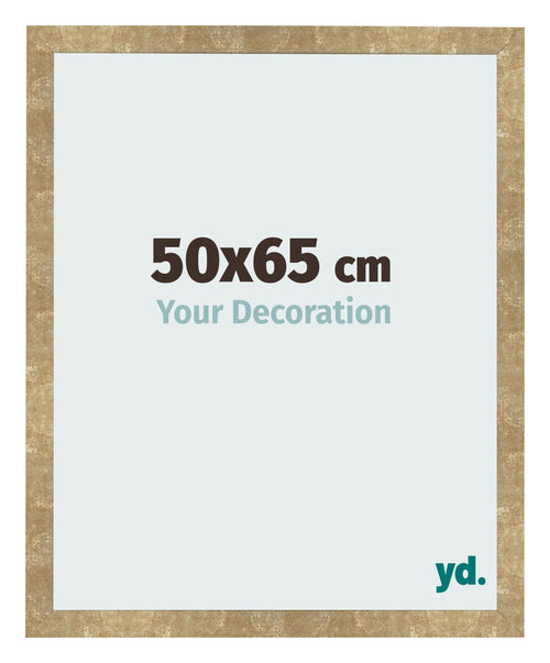 Cadre Photo 50x65cm Or Antique MDF Bologna De Face Mesure | Yourdecoration.fr