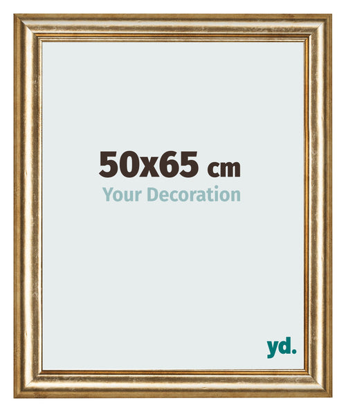 Cadre Photo 50x65cm Or Antique MDF Lazio De Face Mesure | Yourdecoration.fr