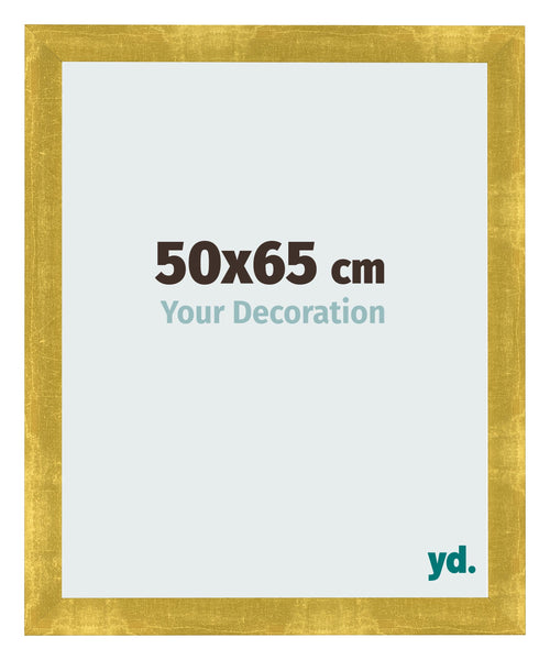 Cadre Photo 50x65cm Or Vintage MDF Pisa De Face Mesure | Yourdecoration.fr