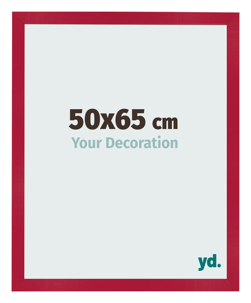 Cadre Photo 50x65cm Rouge MDF Bologna De Face Mesure | Yourdecoration.fr