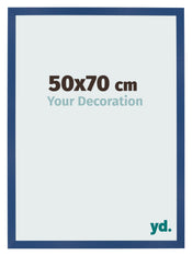 Cadre Photo 50x70 cm Bleu Fonce MDF Bologna De Face Mesure | Yourdecoration.fr