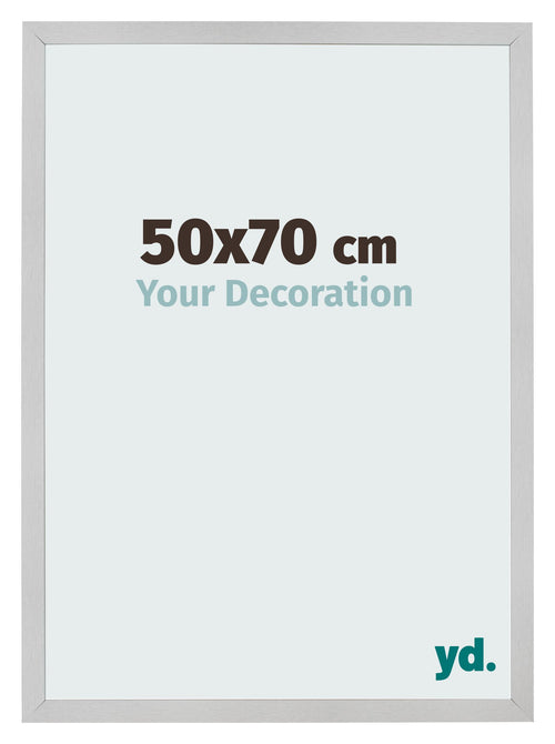 Cadre Photo 50x70cm Acier Inoxydable MDF Bologna De Face Mesure | Yourdecoration.fr