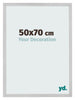 Cadre Photo 50x70cm Acier Inoxydable MDF Bologna De Face Mesure | Yourdecoration.fr