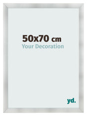 Cadre Photo 50x70cm Aluminium Brosse MDF Pisa De Face Mesure | Yourdecoration.fr
