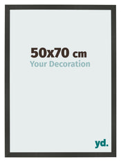 Cadre Photo 50x70cm Anthracite MDF Bologna De Face Mesure | Yourdecoration.fr