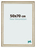 Cadre Photo 50x70cm Brillance Metallique MDF Lazio De Face Mesure | Yourdecoration.fr