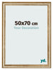 Cadre Photo 50x70cm Or Antique MDF Lazio De Face Mesure | Yourdecoration.fr