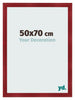 Cadre Photo 50x70cm Vin Rouge Patine MDF Pisa De Face Mesure | Yourdecoration.fr