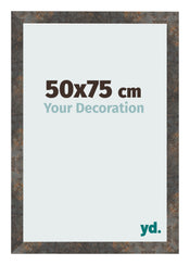 Cadre Photo 50x75 cm Metal Oxyde MDF Bologna De Face Mesure | Yourdecoration.fr