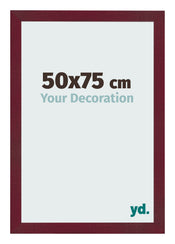 Cadre Photo 50x75 cm Vin Rouge Patine MDF Bologna De Face Mesure | Yourdecoration.fr