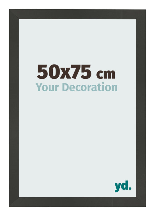 Cadre Photo 50x75cm Anthracite MDF Bologna De Face Mesure | Yourdecoration.fr