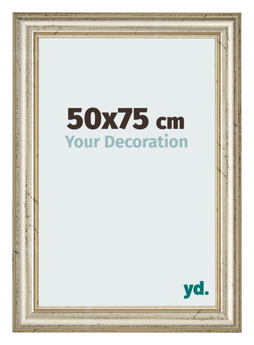 Cadre Photo 50x75cm Brillance Metallique MDF Lazio De Face Mesure | Yourdecoration.fr