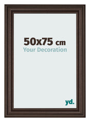 Cadre Photo 50x75cm Chene Fonce MDF Lazio De Face Mesure | Yourdecoration.fr