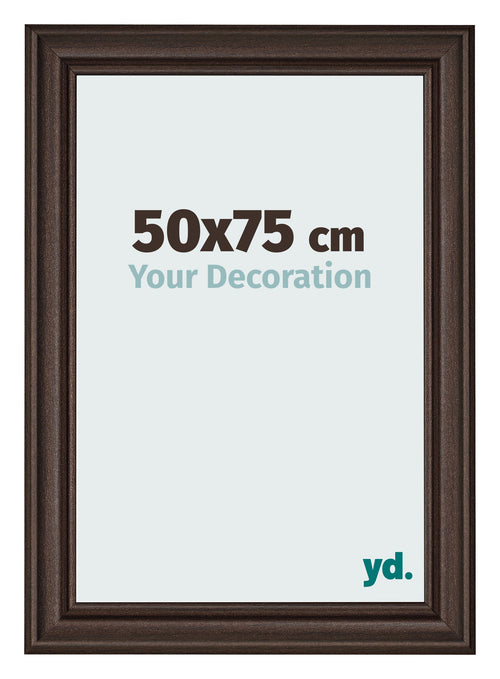 Cadre Photo 50x75cm Chene Fonce MDF Lazio De Face Mesure | Yourdecoration.fr