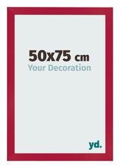 Cadre Photo 50x75cm Rouge MDF Bologna De Face Mesure | Yourdecoration.fr
