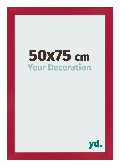 Cadre Photo 50x75cm Rouge MDF Bologna De Face Mesure | Yourdecoration.fr