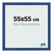 Cadre Photo 55x55 cm Bleu Fonce MDF Bologna De Face Mesure | Yourdecoration.fr