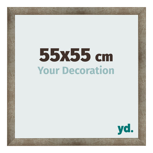 Cadre Photo 55x55 cm Metal Vintage MDF Bologna De Face Mesure | Yourdecoration.fr