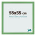 Cadre Photo 55x55 cm Vert MDF Bologna De Face Mesure | Yourdecoration.fr