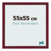 Cadre Photo 55x55 cm Vin Rouge Patine MDF Bologna De Face Mesure | Yourdecoration.fr