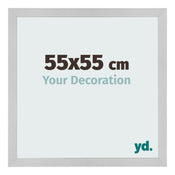 Cadre Photo 55x55cm Acier Inoxydable MDF Bologna De Face Mesure | Yourdecoration.fr