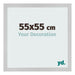 Cadre Photo 55x55cm Acier Inoxydable MDF Bologna De Face Mesure | Yourdecoration.fr