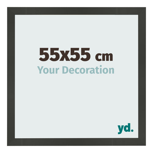 Cadre Photo 55x55cm Anthracite MDF Bologna De Face Mesure | Yourdecoration.fr