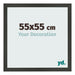 Cadre Photo 55x55cm Anthracite MDF Bologna De Face Mesure | Yourdecoration.fr