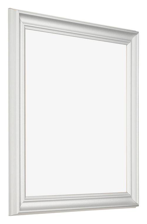 Cadre Photo 55x55cm Blanc Patine MDF Lazio De Face Oblique | Yourdecoration.fr