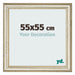 Cadre Photo 55x55cm Brillance Metallique MDF Lazio De Face Mesure | Yourdecoration.fr