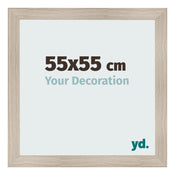 Cadre Photo 55x55cm Chene Rustique MDF Pisa De Face Mesure | Yourdecoration.fr
