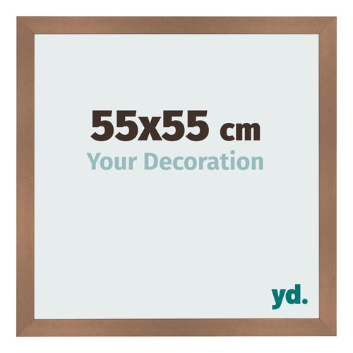 Cadre Photo 55x55cm Cuivre Décor MDF Bologna De Face Mesure | Yourdecoration.fr