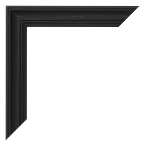 Cadre Photo 55x55cm Noir Grain de Bois MDF Lazio Detail Coin | Yourdecoration.fr