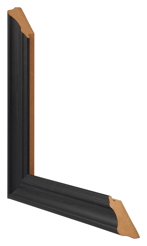 Cadre Photo 55x55cm Noir Grain de Bois MDF Lazio Detail Intersection | Yourdecoration.fr