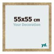 Cadre Photo 55x55cm Or Antique MDF Bologna De Face Mesure | Yourdecoration.fr