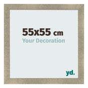 Cadre Photo 55x55cm Or Vintage MDF Pisa De Face Mesure | Yourdecoration.fr
