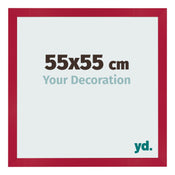 Cadre Photo 55x55cm Rouge MDF Bologna De Face Mesure | Yourdecoration.fr