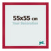 Cadre Photo 55x55cm Rouge MDF Bologna De Face Mesure | Yourdecoration.fr