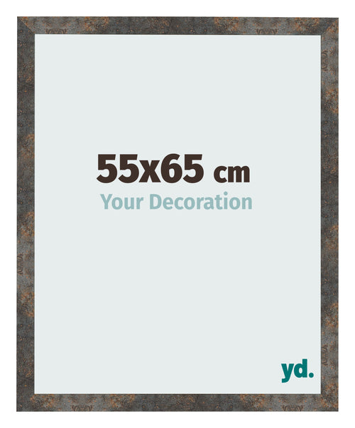 Cadre Photo 55x65 cm Metal Oxyde MDF Bologna De Face Mesure | Yourdecoration.fr